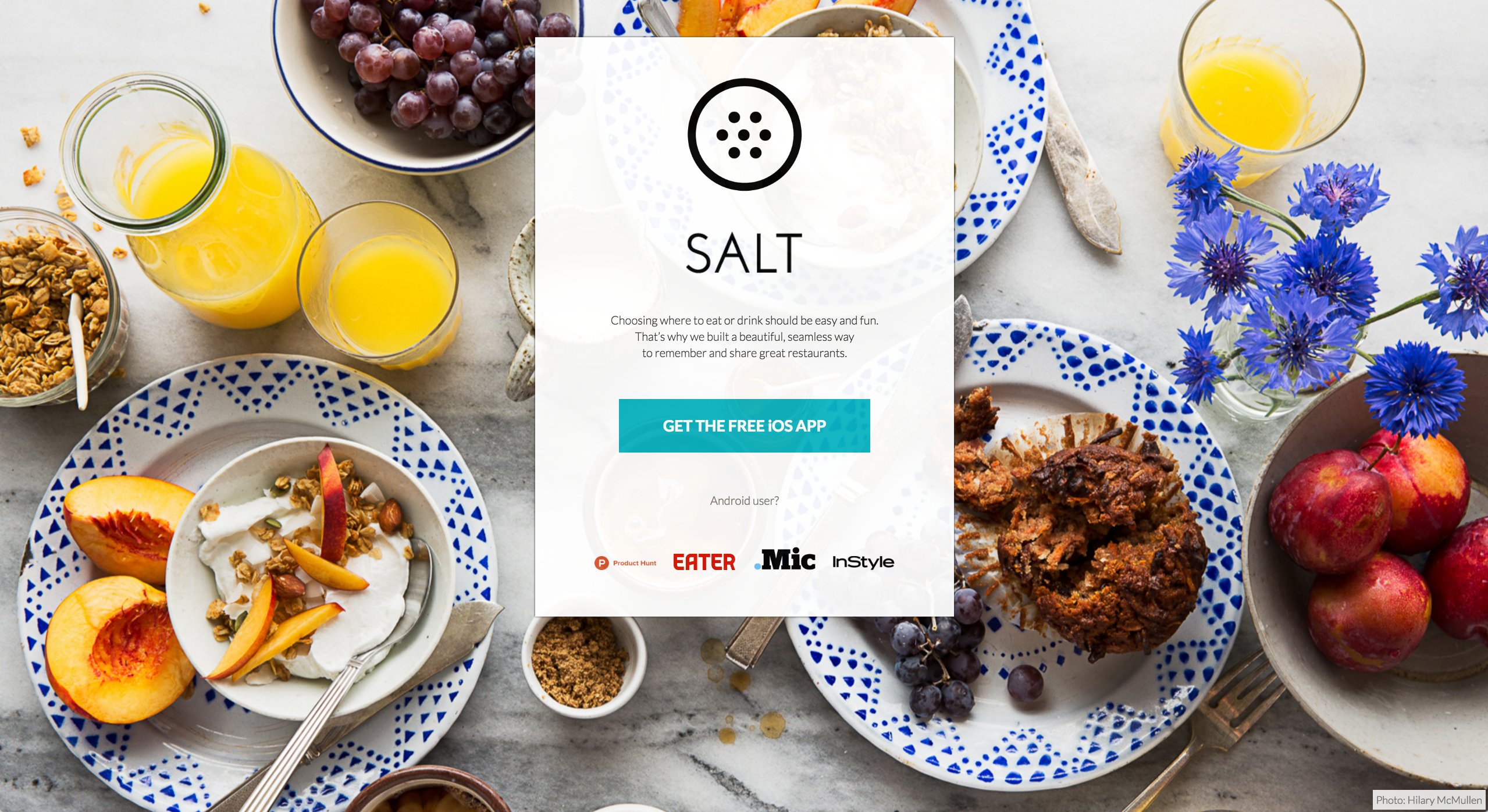 Salt App / Seattle Food Photographer