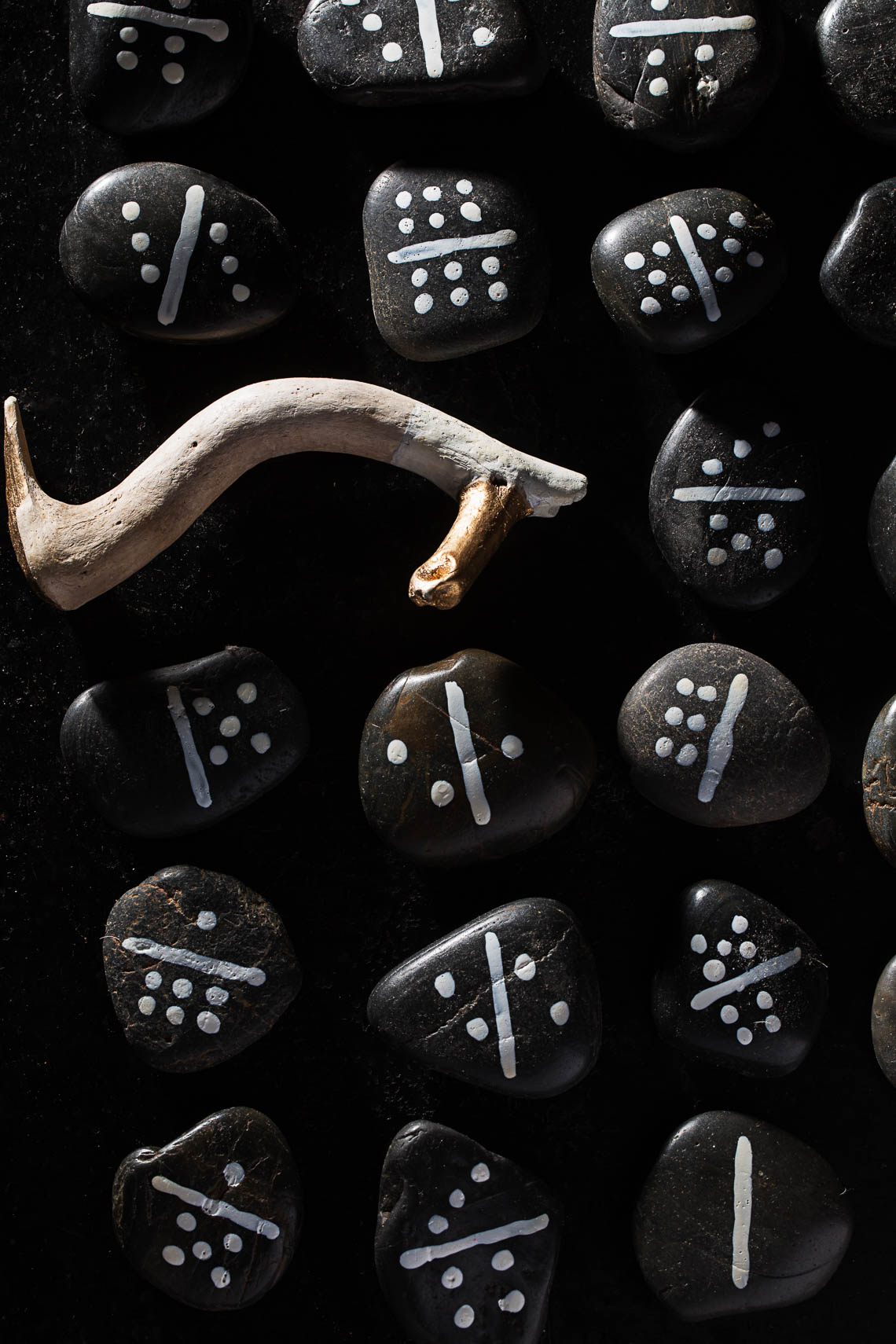 Painted Domino Set Still Life
